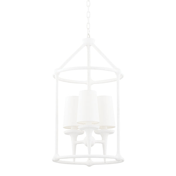 Hudson Valley - 6617-WP - Three Light Chandelier - Torch - White Plaster from Lighting & Bulbs Unlimited in Charlotte, NC