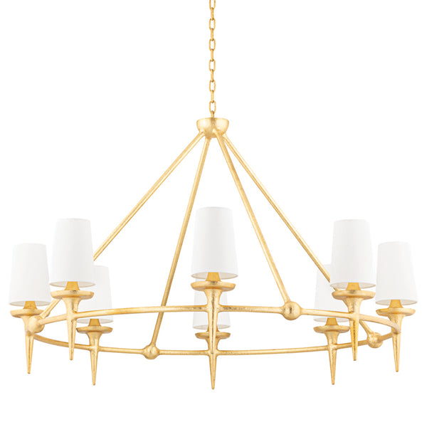 Hudson Valley - 6648-GL - Eight Light Chandelier - Torch - Gold Leaf from Lighting & Bulbs Unlimited in Charlotte, NC