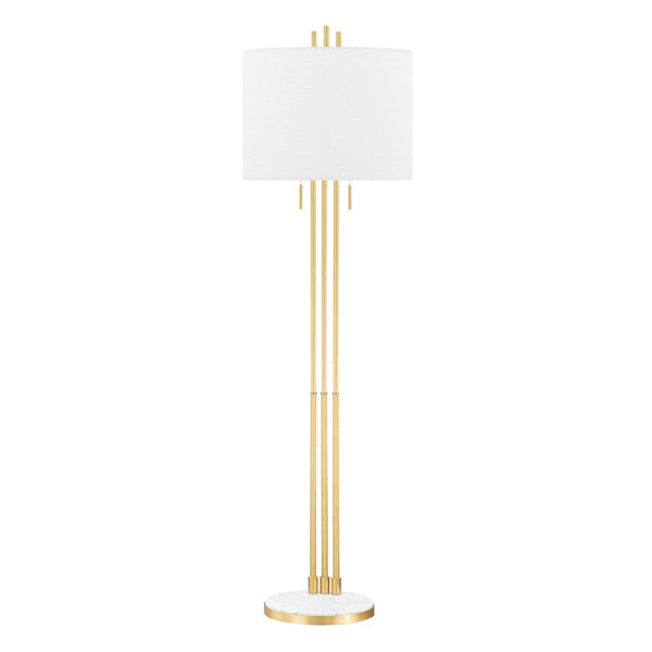 Hudson Valley - L1666-AGB - Two Light Floor Lamp - Remsen - Aged Brass from Lighting & Bulbs Unlimited in Charlotte, NC