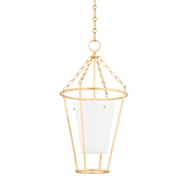 Hudson Valley - MDS210-VGL - One Light Chandelier - Worchester - Vintage Gold Leaf from Lighting & Bulbs Unlimited in Charlotte, NC