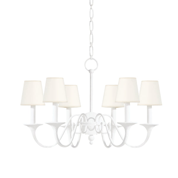 Hudson Valley - MDS432-WP - Six Light Chandelier - Windsor - White Plaster from Lighting & Bulbs Unlimited in Charlotte, NC