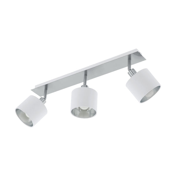 Eglo USA - 97534A - Three Light Track Light - Valbiano - Satin Nickel and White from Lighting & Bulbs Unlimited in Charlotte, NC