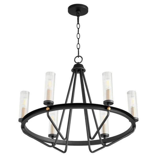 Quorum - 629-6-6980 - Six Light Chandelier - Empire - Textured Black w/ Aged Brass from Lighting & Bulbs Unlimited in Charlotte, NC