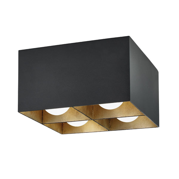 Troy Lighting - C2504-TBK/WSL - Four Light Flush Mount - Felix - Texture Black/Warm Silver from Lighting & Bulbs Unlimited in Charlotte, NC