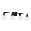 Four Light Vanity from the Mid Century Collection in Matte Black Finish by Capital Lighting