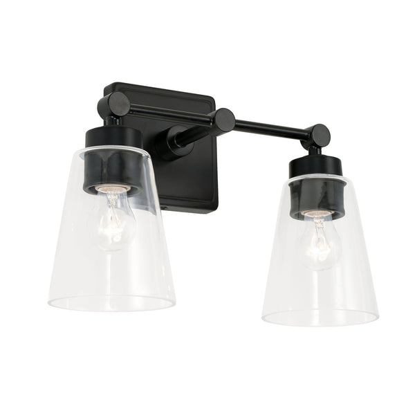 Two Light Vanity from the Rory Collection in Matte Black Finish by Capital Lighting