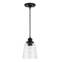 One Light Pendant from the Fallon Collection in Matte Black Finish by Capital Lighting