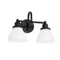 Two Light Vanity from the Baxter Collection in Matte Black Finish by Capital Lighting