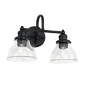 Two Light Vanity from the Baxter Collection in Matte Black Finish by Capital Lighting