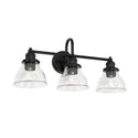 Three Light Vanity from the Baxter Collection in Matte Black Finish by Capital Lighting