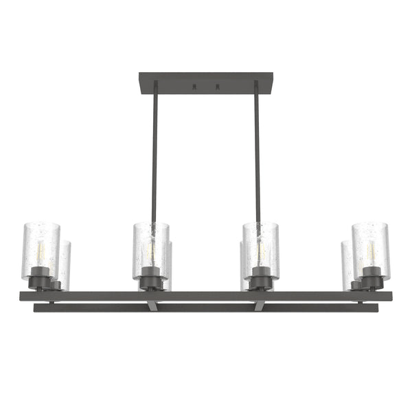 Hunter - 19160 - Eight Light Linear Chandelier - Hartland - Noble Bronze from Lighting & Bulbs Unlimited in Charlotte, NC