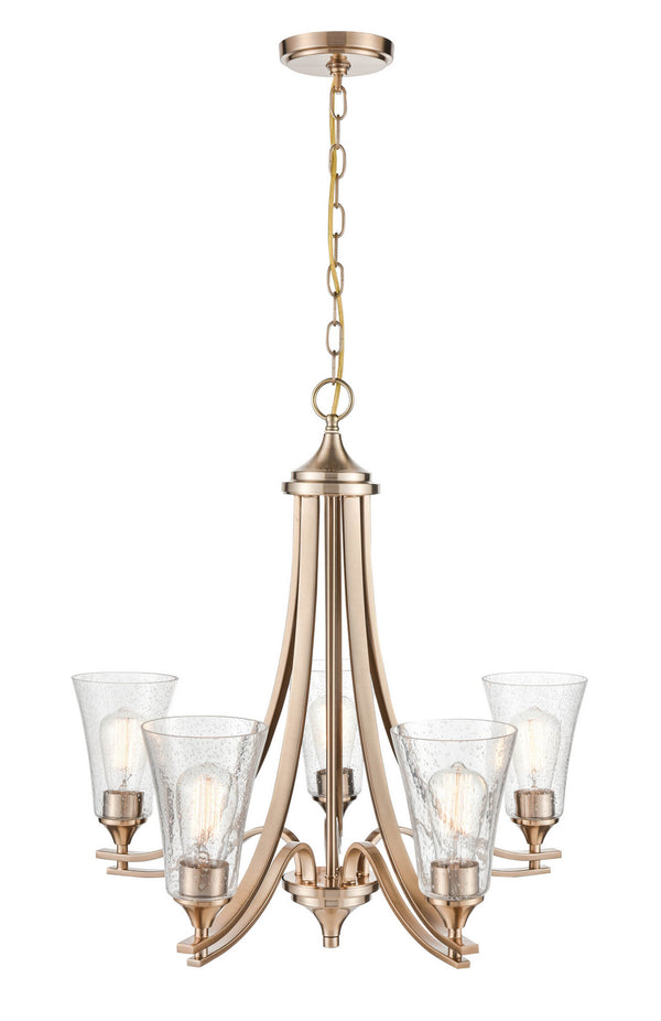 Millennium - 1465-MG - Five Light Chandelier - Natalie - Modern Gold from Lighting & Bulbs Unlimited in Charlotte, NC