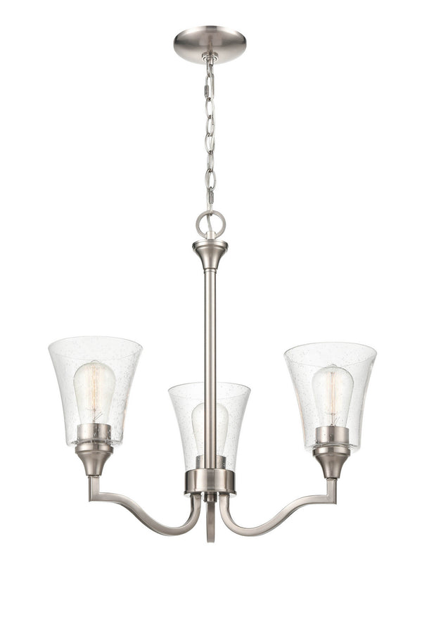 Millennium - 2113-BN - Three Light Chandelier - Caily - Brushed Nickel from Lighting & Bulbs Unlimited in Charlotte, NC