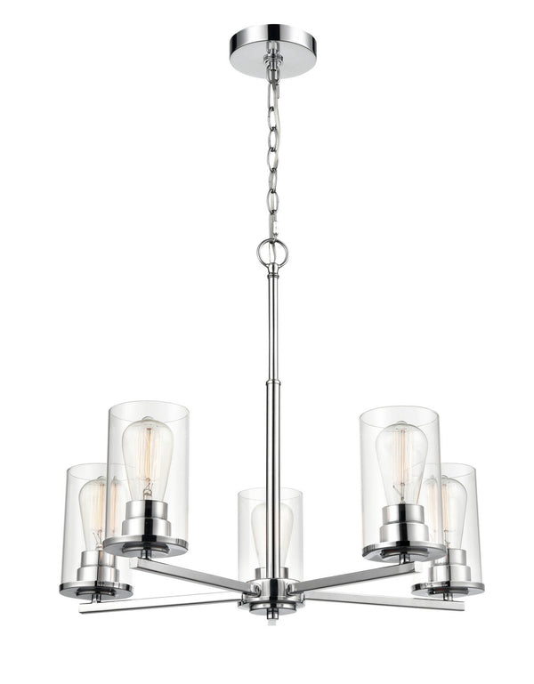 Millennium - 2715-CH - Five Light Chandelier - Verlana - Chrome from Lighting & Bulbs Unlimited in Charlotte, NC