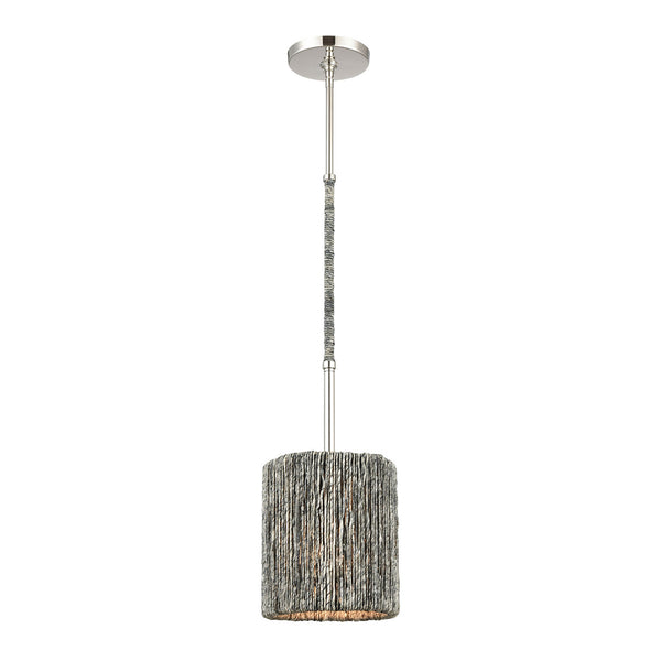 ELK Home - 32511/1 - One Light Mini Pendant - Abaca - Polished Nickel from Lighting & Bulbs Unlimited in Charlotte, NC