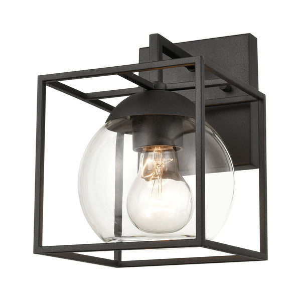ELK Home - 47320/1 - One Light Outdoor Wall Sconce - Cubed - Charcoal from Lighting & Bulbs Unlimited in Charlotte, NC