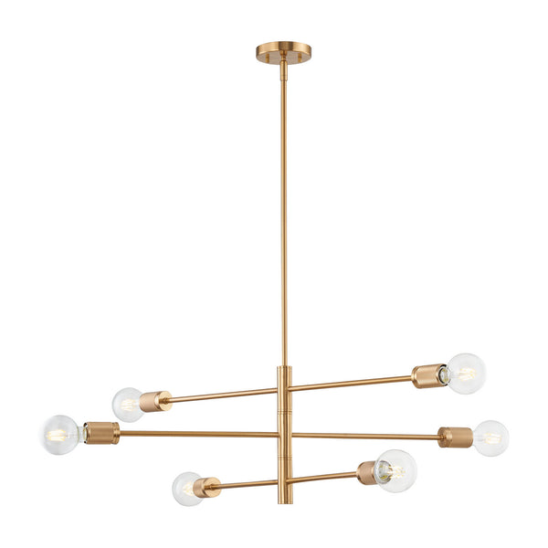 ELK Home - 47366/6 - Six Light Chandelier - Module - Burnished Brass from Lighting & Bulbs Unlimited in Charlotte, NC