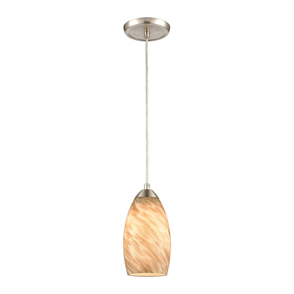 ELK Home - 85291/1 - One Light Mini Pendant - Evening Sky - Satin Nickel from Lighting & Bulbs Unlimited in Charlotte, NC