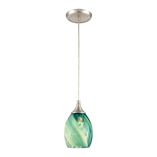 ELK Home - 85351/1 - One Light Mini Pendant - Caress - Satin Nickel from Lighting & Bulbs Unlimited in Charlotte, NC