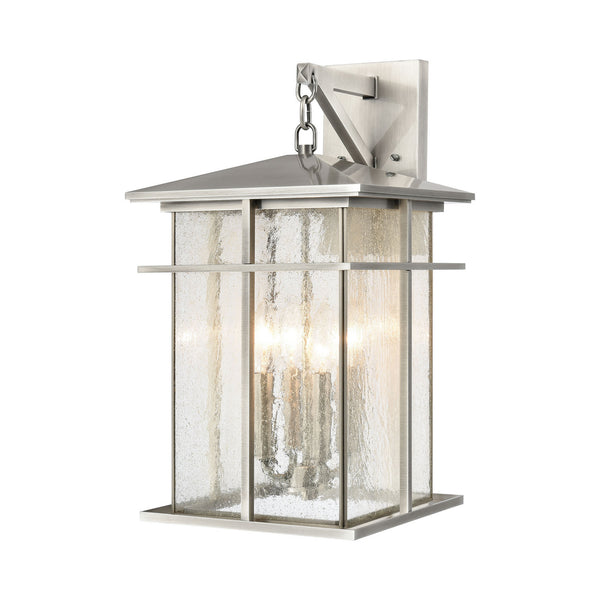 ELK Home - 89372/4 - Four Light Outdoor Wall Sconce - Oak Park - Antique Brushed Aluminum from Lighting & Bulbs Unlimited in Charlotte, NC