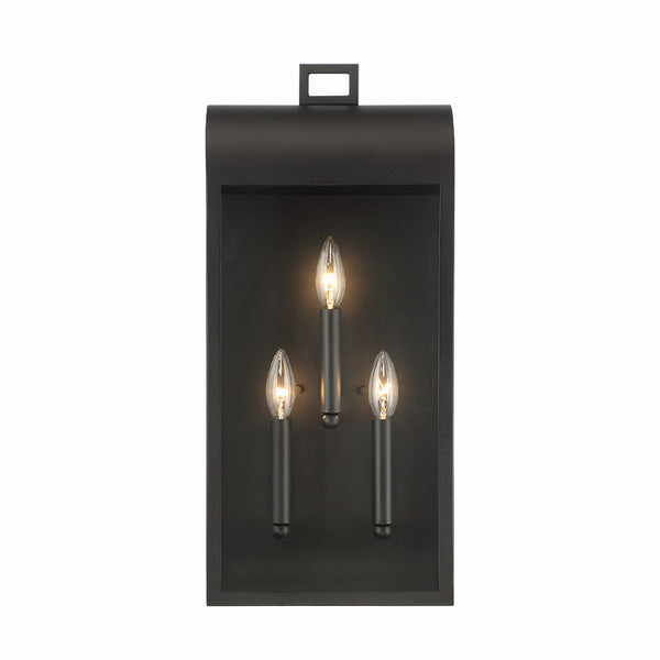 Eurofase - 41968-017 - Three Light Outdoor Wall Sconce - Sawyer - Satin Black from Lighting & Bulbs Unlimited in Charlotte, NC