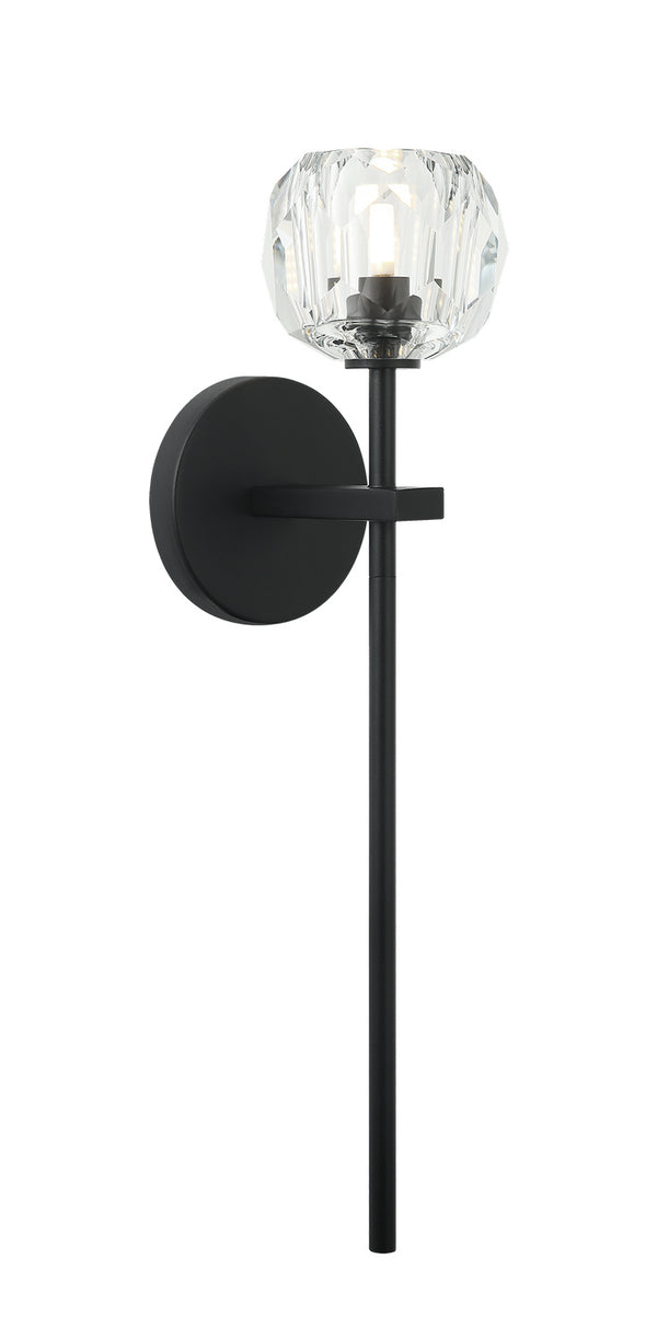 Matteo Lighting - W61411MB - One Light Wall Sconce - Rosa - Matte Black from Lighting & Bulbs Unlimited in Charlotte, NC