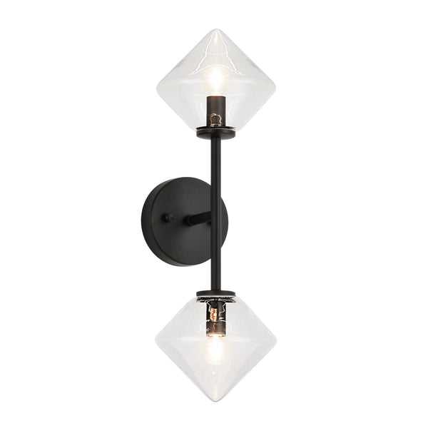 Matteo Lighting - W81742BKCL - Two Light Wall Sconce - Novo - Black from Lighting & Bulbs Unlimited in Charlotte, NC