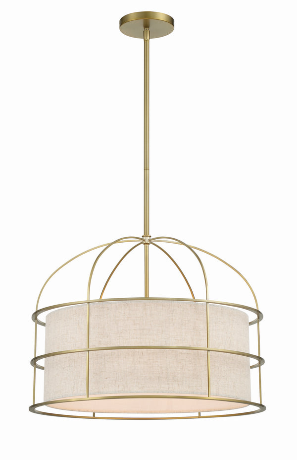 Minka-Lavery - 2155-695 - Five Light Pendant - Gateway Park - Soft Brass from Lighting & Bulbs Unlimited in Charlotte, NC