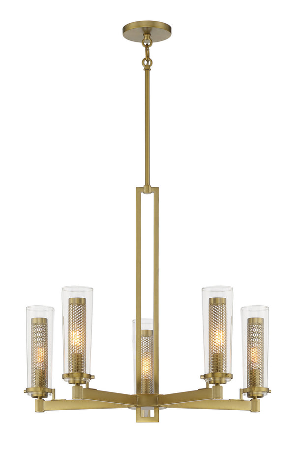 Minka-Lavery - 2185-695 - Five Light Chandelier - Emmerham - Soft Brass from Lighting & Bulbs Unlimited in Charlotte, NC