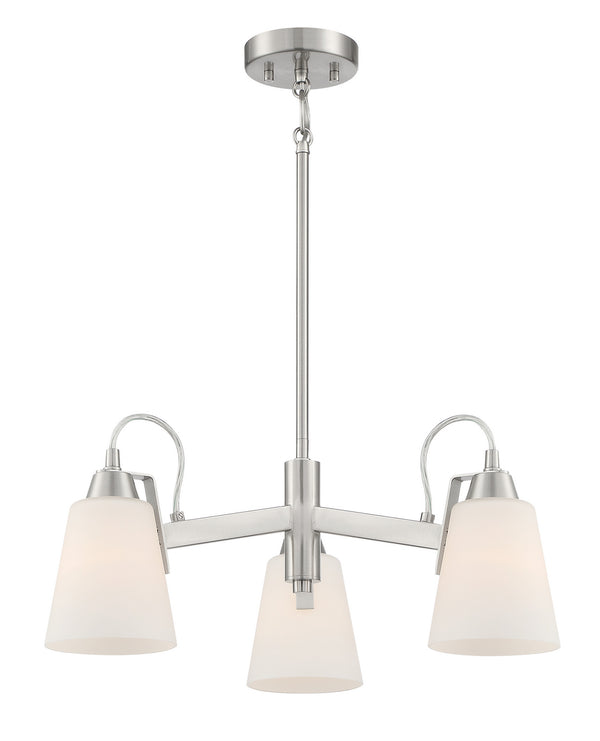Minka-Lavery - 3993-84 - Three Light Chandelier - Beckonridge - Brushed Nickel from Lighting & Bulbs Unlimited in Charlotte, NC