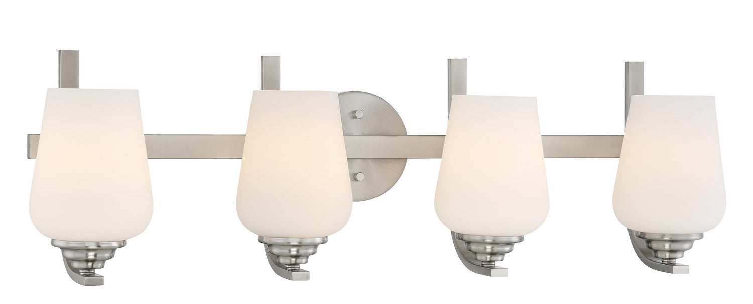 Minka-Lavery - 1924-84 - Four Light Bath - Shyloh - Brushed Nickel from Lighting & Bulbs Unlimited.