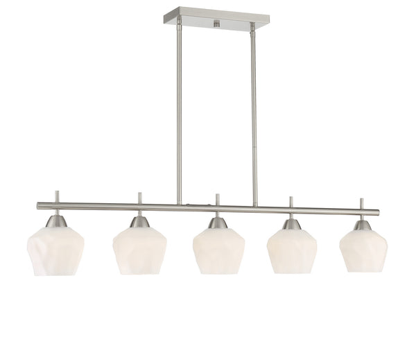 Minka-Lavery - 2174-84 - Five Light Island Pendant - Camrin - Brushed Nickel from Lighting & Bulbs Unlimited in Charlotte, NC