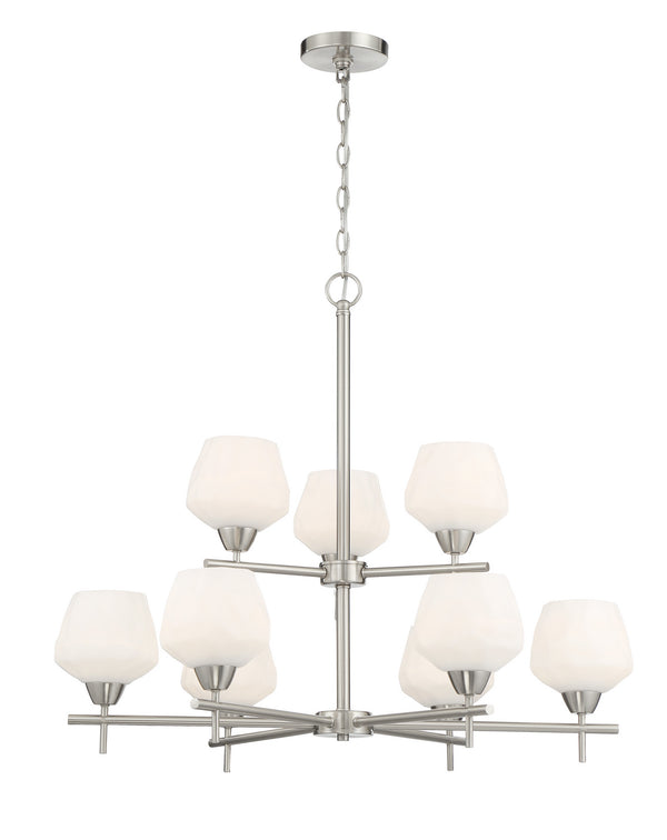 Minka-Lavery - 2179-84 - Nine Light Chandelier - Camrin - Brushed Nickel from Lighting & Bulbs Unlimited in Charlotte, NC