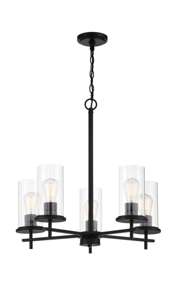 Minka-Lavery - 4095-66A - Five Light Chandelier - Haisley - Coal from Lighting & Bulbs Unlimited in Charlotte, NC