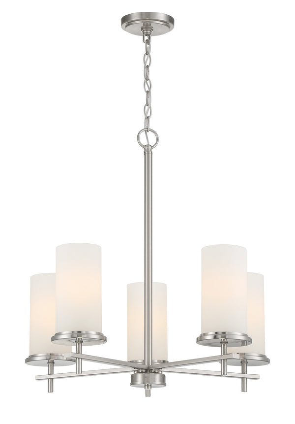 Minka-Lavery - 4095-84 - Five Light Chandelier - Haisley - Brushed Nickel from Lighting & Bulbs Unlimited in Charlotte, NC