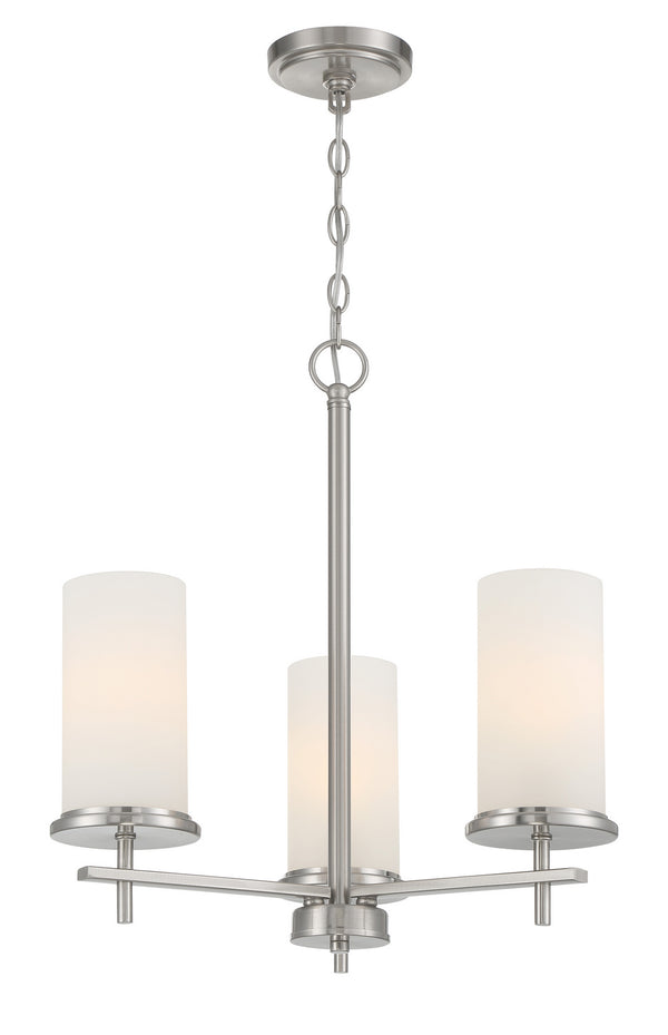 Minka-Lavery - 4096-84 - Three Light Chandelier - Haisley - Brushed Nickel from Lighting & Bulbs Unlimited in Charlotte, NC