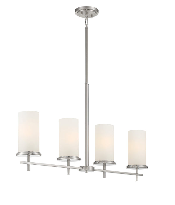 Minka-Lavery - 4097-84 - Four Light Island Pendant - Haisley - Brushed Nickel from Lighting & Bulbs Unlimited in Charlotte, NC