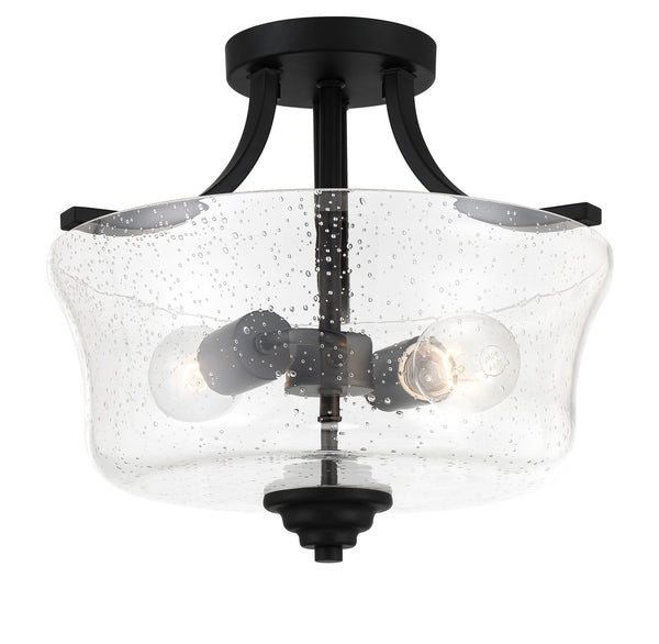 Minka-Lavery - 4922-66A - Two Light Semi Flush Mount - Shyloh - Coal from Lighting & Bulbs Unlimited in Charlotte, NC