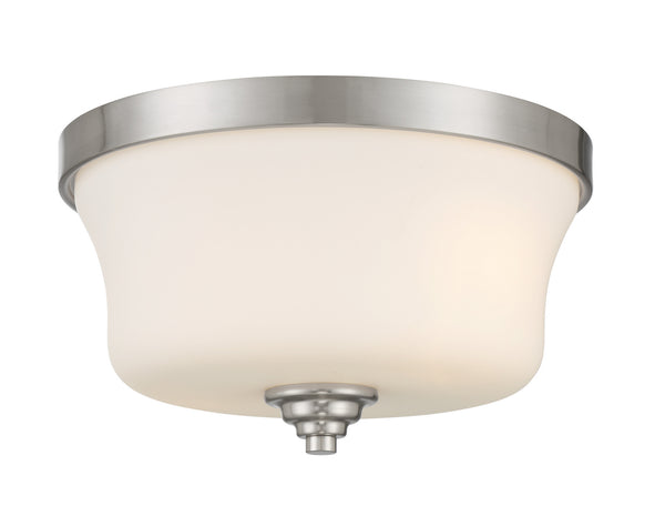Minka-Lavery - 4927-84 - Two Light Flush Mount - Shyloh - Brushed Nickel from Lighting & Bulbs Unlimited in Charlotte, NC