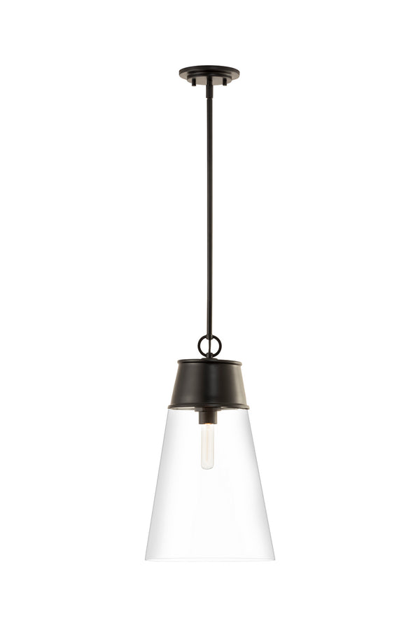 Z-Lite - 2300P12-MB - One Light Pendant - Wentworth - Matte Black from Lighting & Bulbs Unlimited in Charlotte, NC