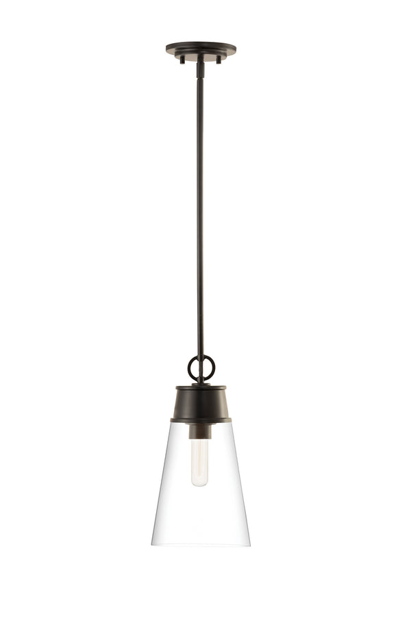 Z-Lite - 2300P8-MB - One Light Pendant - Wentworth - Matte Black from Lighting & Bulbs Unlimited in Charlotte, NC