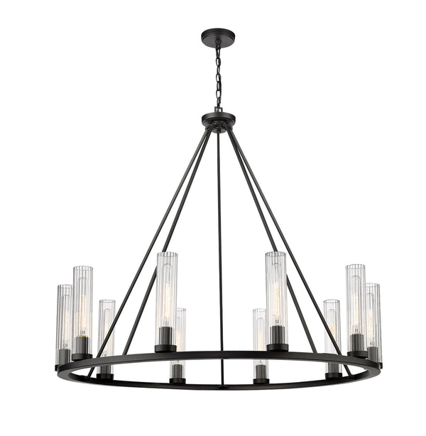 Z-Lite - 3031-10BRZ - Ten Light Chandelier - Beau - Bronze from Lighting & Bulbs Unlimited in Charlotte, NC