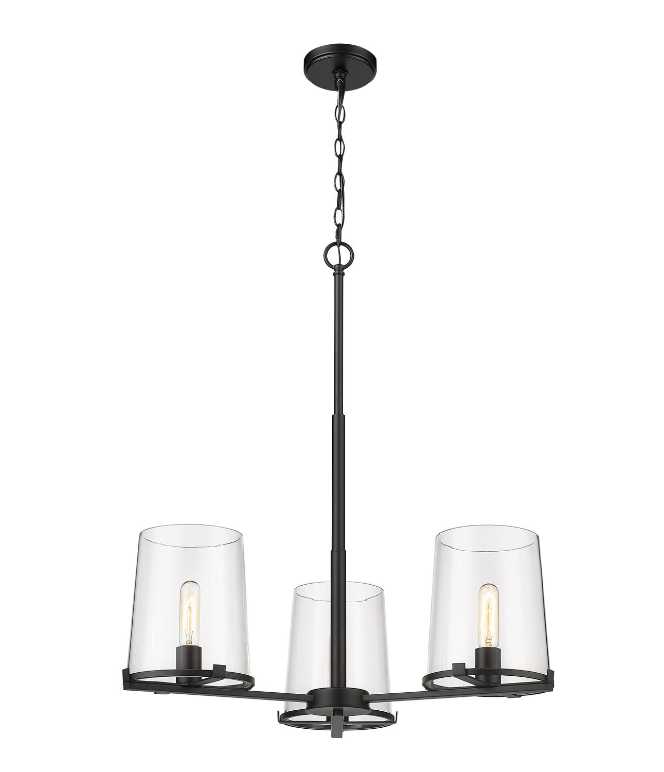 Z-Lite - 3032-3MB - Three Light Chandelier - Callista - Matte Black from Lighting & Bulbs Unlimited in Charlotte, NC