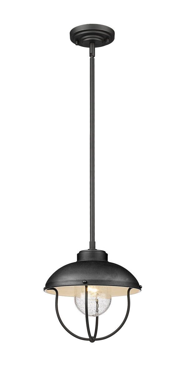 Z-Lite - 590P-BK - One Light Outdoor Pendant - Ansel - Black from Lighting & Bulbs Unlimited in Charlotte, NC