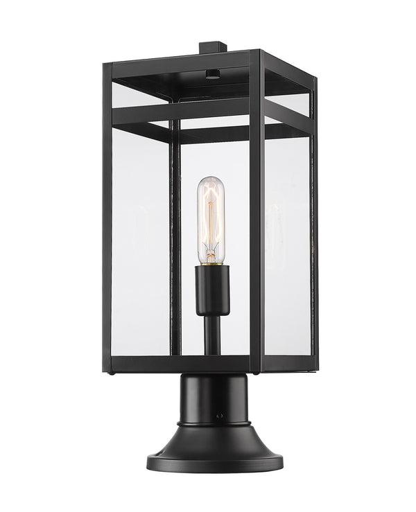 Z-Lite - 596PHMR-553PM-BK - One Light Outdoor Pier Mount - Nuri - Black from Lighting & Bulbs Unlimited in Charlotte, NC