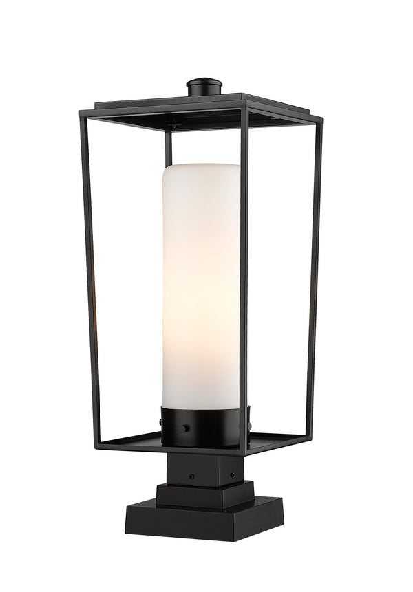 Z-Lite - 595PHBS-SQPM-BK - One Light Outdoor Pier Mount - Sheridan - Black from Lighting & Bulbs Unlimited in Charlotte, NC