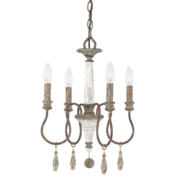 Austin Allen - 9A193A - Four Light Chandelier - Zoe - French Antique from Lighting & Bulbs Unlimited in Charlotte, NC