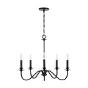 Austin Allen - 9F375A - Five Light Chandelier - Matte Black from Lighting & Bulbs Unlimited in Charlotte, NC