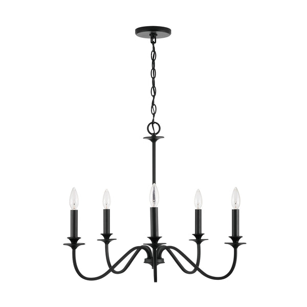 Austin Allen - 9F375A - Five Light Chandelier - Matte Black from Lighting & Bulbs Unlimited in Charlotte, NC