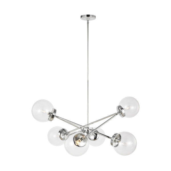 Visual Comfort Studio - 3182706-05 - Six Light Chandelier - Tierney - Chrome from Lighting & Bulbs Unlimited in Charlotte, NC